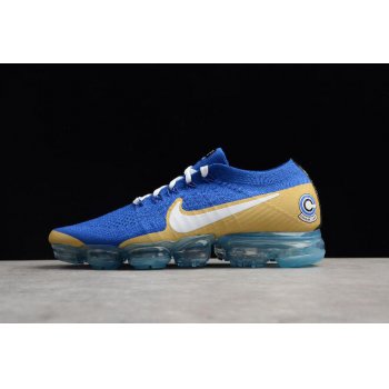 NikeLab Air VaporMax Flyknit Sapphire Blue White-Gold AA3858-103 Shoes
